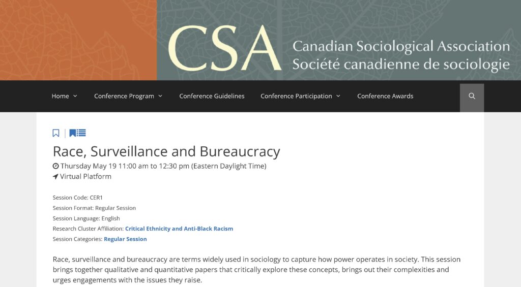 56th Annual Conference of the Canadian Sociological Association (CSA)